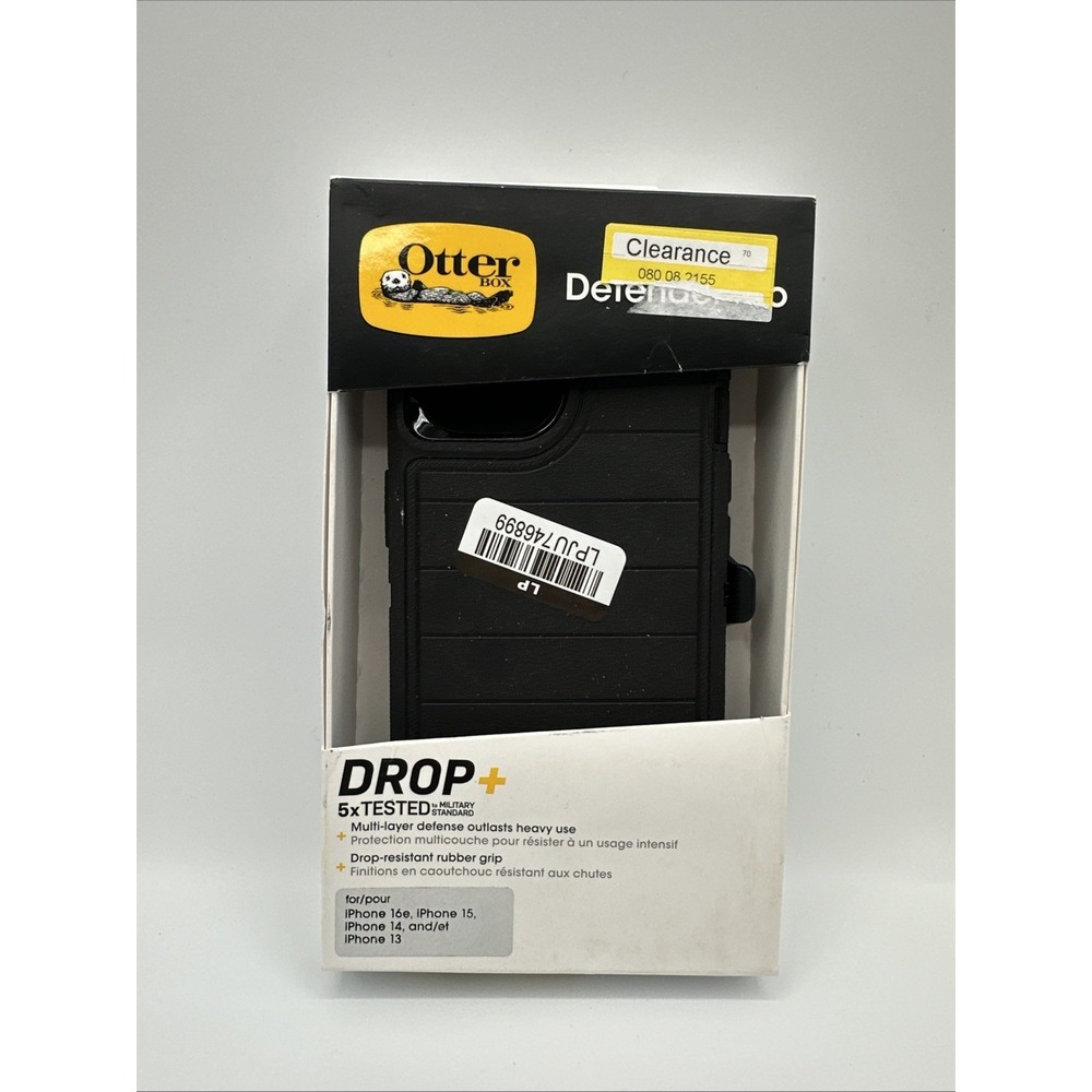 OtterBox Apple iPhone 16e/iPhone 15/iPhone 14/ 13 Defender  Series Case-Black